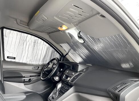 Side Window Front Seat Reflective Sunshade Custom Fit for 2014 2015 2016 2017 2018 2019 2020 2021 2022 2023 Ford Transit Connect (NOT FOR FULL-SIZE TRANSIT) XL XLT Passenger Wagon Cargo Minivan (2pcs) in Saudi Arabia