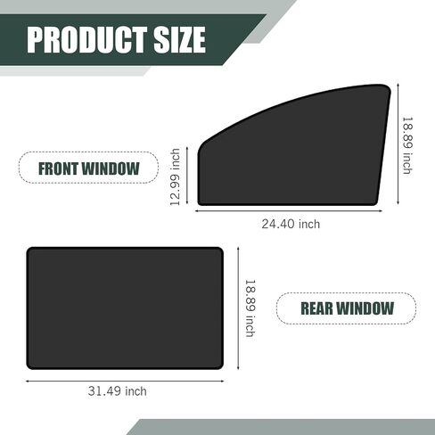 4 PCS Automobile Side Window Shades, Magnetic Privacy Car Window Shade, Provide Cool Experience for Napping, Changing Clothes, Universal for Most Cars Accessories (Black) in Saudi Arabia