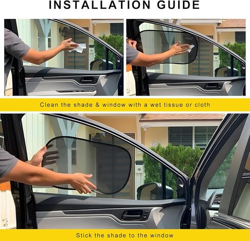 2 PCS Window Window ، 21 "x14" ثابتة متشبث بالسيارات ، شاشة نافذة الجانبية شاشة الشمس ، تغطية قابلة للإزالة ، غطاء شمسي ، حماية طفلك من أشعة أشعة الشمس فوق الأشعة فوق البنفسجية (شفافة) in Saudi Arabia