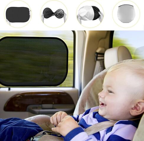 2 PCS Window Window ، 21 "x14" ثابتة متشبث بالسيارات ، شاشة نافذة الجانبية شاشة الشمس ، تغطية قابلة للإزالة ، غطاء شمسي ، حماية طفلك من أشعة أشعة الشمس فوق الأشعة فوق البنفسجية (شفافة) in Saudi Arabia