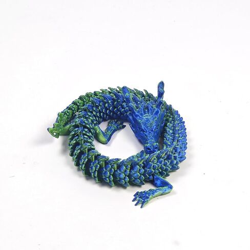 12PCS 3D Printed Dragon Figurine Collection, 11.8 inch Dragon Statues, Random Colors in Saudi Arabia