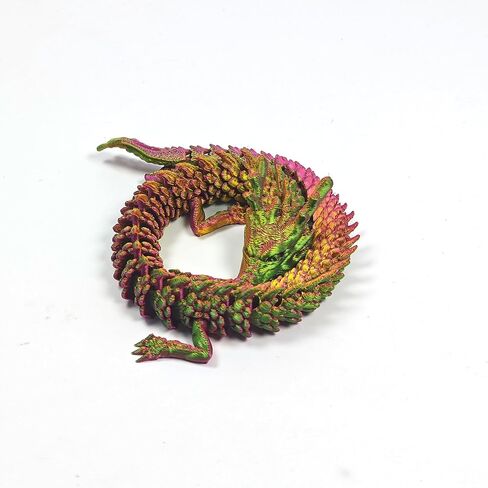 12PCS 3D Printed Dragon Figurine Collection, 11.8 inch Dragon Statues, Random Colors in Saudi Arabia