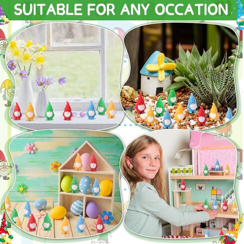 40 PCS Gnomes Mini Gnomes Bulk 1. 38 بوصة مصغرة التماثيل الصغيرة التماثيل لإخفاء تماثيل منزل حديقة قزم صغيرة للمناظر الطبيعية في الهواء الطلق ساحة الفناء ديكور العشب (4 ألوان) in Saudi Arabia