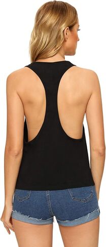 SweatyRocks Women's Sleeveless Flowy Loose Fit Racerback Yoga Workout Tank Top Light Green L in Saudi Arabia