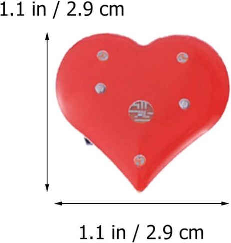 Amosfun 20pcs Valentine's Day Red Heart Brooch Pins LED Flashing Brooch Pins Wedding Birthday Party Favors in Saudi Arabia