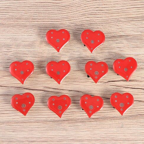 Amosfun 20pcs Valentine's Day Red Heart Brooch Pins LED Flashing Brooch Pins Wedding Birthday Party Favors in Saudi Arabia