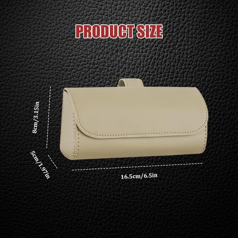 Sunglasses Holder for Car Sun Visor, Leather Auto Eyeglasses Storage Case with Hidden Magnetic Closure, Universal Protective Glasses Organizer Box, Visor Accessories for Woman Man (Pink) in Kuwait
