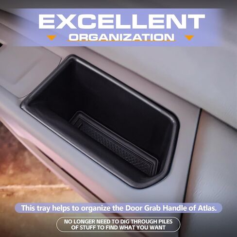 Door Grab Handle Storage Organizer Tray Compatible with VW Atlas and Cross Sport 2018 2019 2020 2021 2022 2023 Accessories, Door Grab Tray Armrest Box Atlas Accessories Phone Container 4PCS in Saudi Arabia