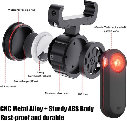 DDJ Bike Computer Mount متوافق مع Garmin Edge & Airtag ، لغطاء ساق الدراجة 1-1/8 "و 1-1/4" in Kuwait