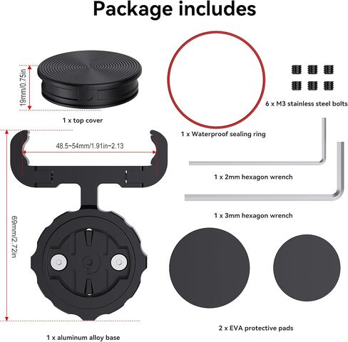 DDJ Bike Computer Mount متوافق مع Garmin Edge & Airtag ، لغطاء ساق الدراجة 1-1/8 "و 1-1/4" in Kuwait
