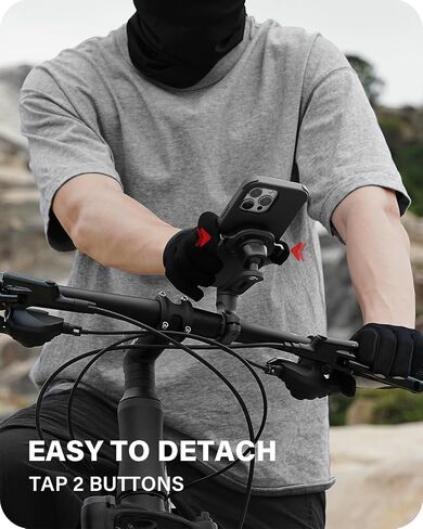 A2C One-Lock System Bike Phone Holder Kit with MagSafe Phone Case for iPhone 16 Pro Max ONLY in Saudi Arabia