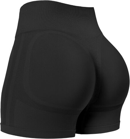 YEOREO Women Workout Biker Shorts Impact 4.5" No Front Seam Hidden Scrunch Lifting Seamless Yoga Gym Shorts in Saudi Arabia