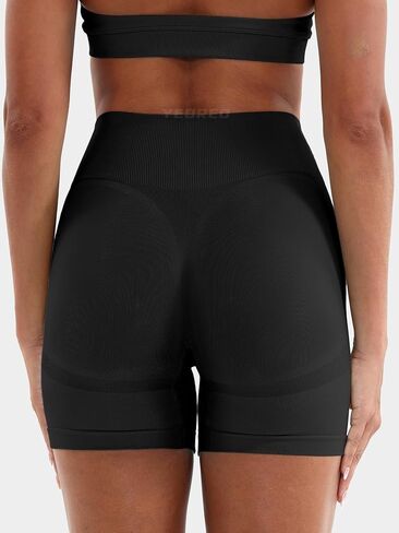 YEOREO Women Workout Biker Shorts Impact 4.5" No Front Seam Hidden Scrunch Lifting Seamless Yoga Gym Shorts in Saudi Arabia