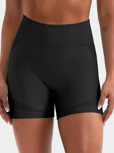 YEOREO Women Workout Biker Shorts Impact 4.5" No Front Seam Hidden Scrunch Lifting Seamless Yoga Gym Shorts in Saudi Arabia