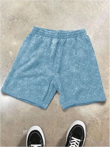 Men's Letter Graphic Drawstring Waist Shorts Figure Print Wide Leg Summer Street Track Shorts in Saudi Arabia