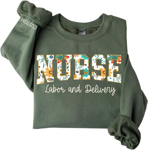 Floral Emergency Department Sweatshirt, Emergency Nurse Shirt,ER Nurse Crewneck, ER Nurse Gift, ER Department Sweater in Kuwait