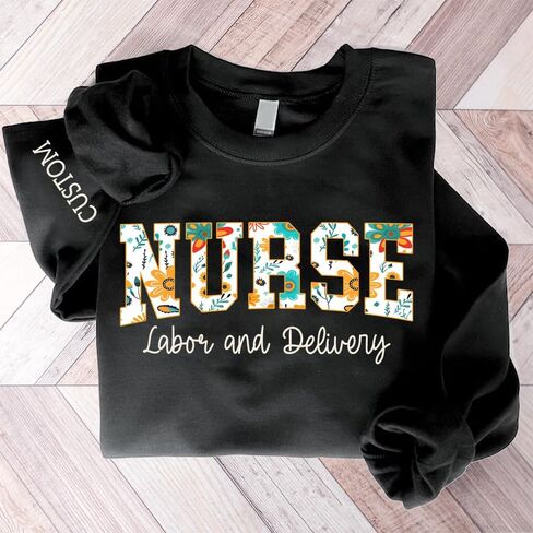 Floral Emergency Department Sweatshirt, Emergency Nurse Shirt,ER Nurse Crewneck, ER Nurse Gift, ER Department Sweater in Kuwait
