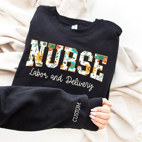Floral Emergency Department Sweatshirt, Emergency Nurse Shirt,ER Nurse Crewneck, ER Nurse Gift, ER Department Sweater in Kuwait