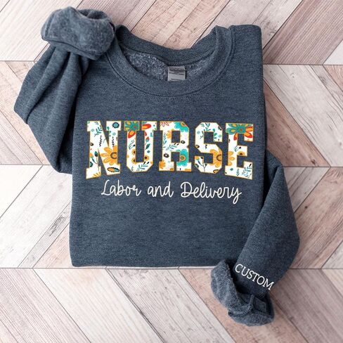 Floral Emergency Department Sweatshirt, Emergency Nurse Shirt,ER Nurse Crewneck, ER Nurse Gift, ER Department Sweater in Kuwait