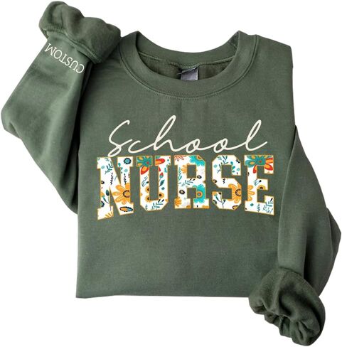 Floral Emergency Department Sweatshirt, Emergency Nurse Shirt,ER Nurse Crewneck, ER Nurse Gift, ER Department Sweater in Kuwait