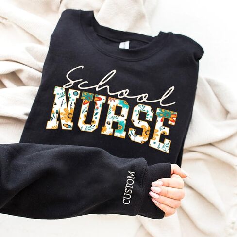 Floral Emergency Department Sweatshirt, Emergency Nurse Shirt,ER Nurse Crewneck, ER Nurse Gift, ER Department Sweater in Kuwait