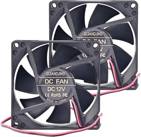 1225 مروحة تبريد 120 مم × 25 مم 1800 دورة في الدقيقة DC 12V 2Pin كروي بدون فرش 2 حزمة لوحدة المعالجة المركزية للكمبيوتر in Saudi Arabia