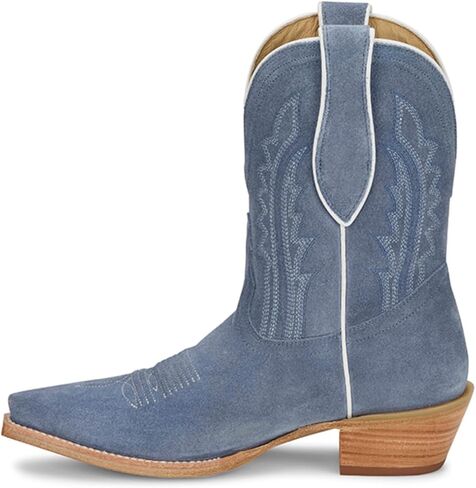 Tony Lama's Lea's Suede Western Booties Snip Toe - DR3261 in Kuwait