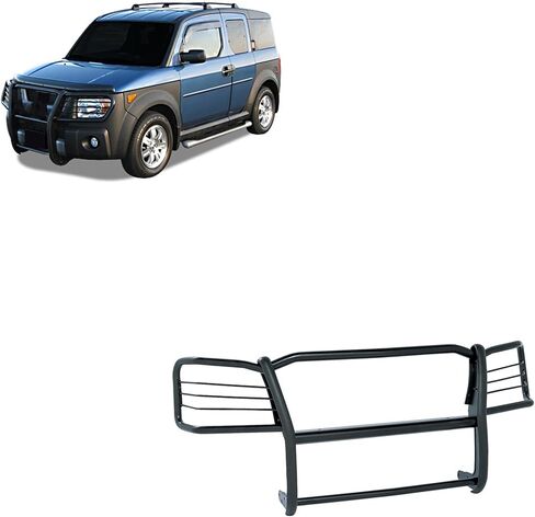 Black Horse Grille brush Bumper Guard Modular Black Compatible with 2003-2008 Honda Element-17A155900MA in Saudi Arabia