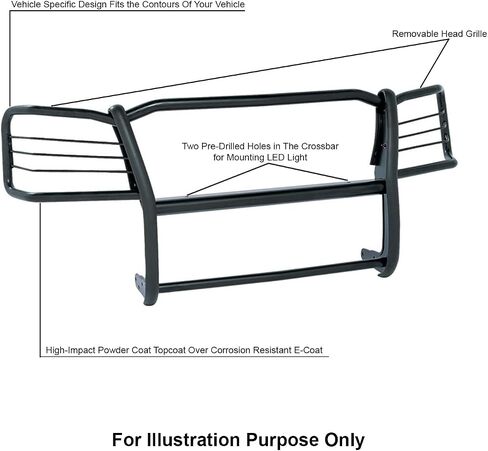Black Horse Grille brush Bumper Guard Modular Black Compatible with 2003-2008 Honda Element-17A155900MA in Saudi Arabia