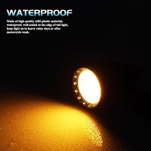 Bullet Front Rear LED Turn Signal Lights Universal Motorcycle Brake Taillights 12V Running Light Compatible with Honda Dual Sport Harley Yamaha Suzuki Kawasaki, Black in Kuwait