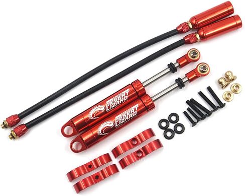 Yeah Racing 100mm Desert Lizard Piggyback Internal Spring Damper Shocks (2) Red in Saudi Arabia