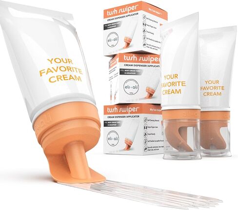 Eli & Ali Tush Swiper - Diaper Rash Cream & Butt Paste Applicator - Universal Fit for Most Diaper Creams | Mess-Free & Hygienic Alternative to Cream Spatula - Carry Less Baby Gear - Variety, 4 Pack in Kuwait