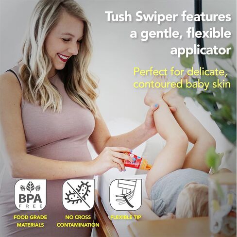 Eli & Ali Tush Swiper - Diaper Rash Cream & Butt Paste Applicator - Universal Fit for Most Diaper Creams | Mess-Free & Hygienic Alternative to Cream Spatula - Carry Less Baby Gear - Variety, 4 Pack in Kuwait
