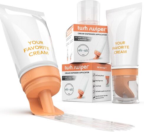 Eli & Ali Tush Swiper - Diaper Rash Cream & Butt Paste Applicator - Universal Fit for Most Diaper Creams | Mess-Free & Hygienic Alternative to Cream Spatula - Carry Less Baby Gear - Variety, 4 Pack in Kuwait