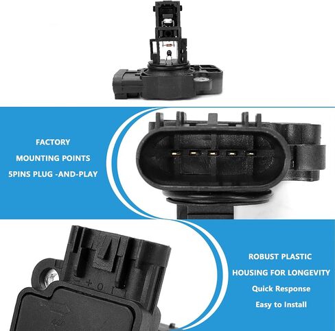 مستشعر تدفق الهواء الشامل مستشعر MAF متوافق مع Cadillac Escalade CTS CHEVY Avalanche Silverado Silverudo Suburban Tahoe GMC Sierra Yukon XL 1500 2500 2009-2015 يحل محل 10393948 23256991 in Kuwait