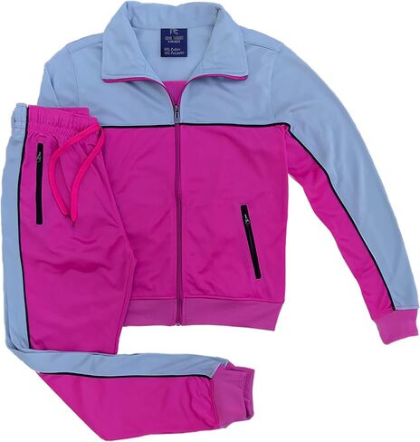 Women's 2-Piece Fashionary Tracksuit Full Track Jacket & Jogger Track pants Jumpsuit in Kuwait