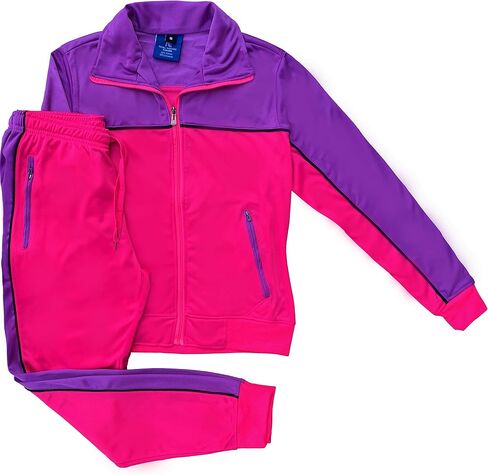 Women's 2-Piece Fashionary Tracksuit Full Track Jacket & Jogger Track pants Jumpsuit in Kuwait