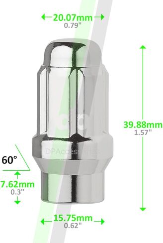 DPAccessories 20 Chrome 1/2-20 مغلق ET SPLINE TUNER NUTS لعجلات ما بعد البيع LCE3L2HCSCH04020 in Saudi Arabia