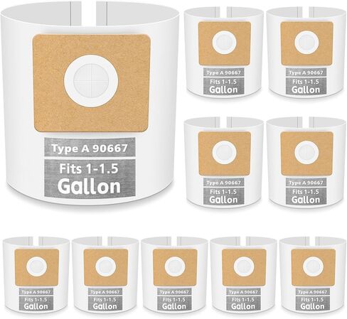 90663 Vac Bags Type G 9066300 & Type J 90673 9067300 and VF2008 Compatible with Shop Vac 15-22 Gallon Wet/Dry Vacuum Replacement Parts and Accessories, 5 Pack in Kuwait