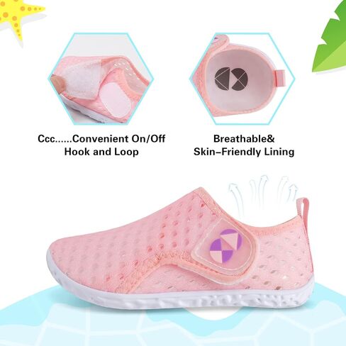 Toddler Girls Boys Water Shoes Kids Quick Dry Barefoot Breathable Aqua Shoes for Swim Beach Outdoor Water Sports Pool River 3.5-4 Infant in Kuwait