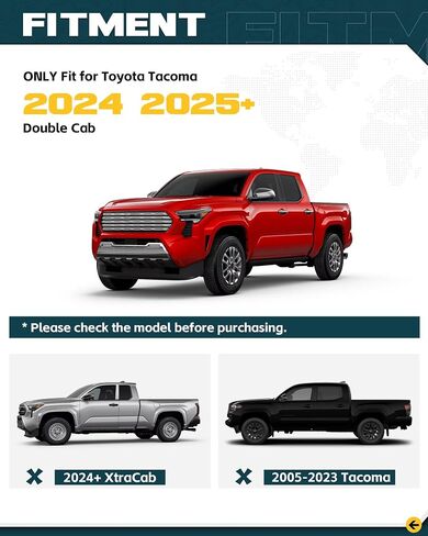 600 lbs Running Boards Fit for 2024 2025 Toyota Tacoma Double Cab Side Steps in Saudi Arabia
