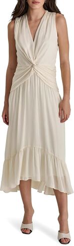 DKNY Women's V-Neck Twist Front Sleeveless Dress in Saudi Arabia