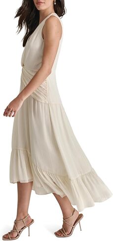 DKNY Women's V-Neck Twist Front Sleeveless Dress in Saudi Arabia