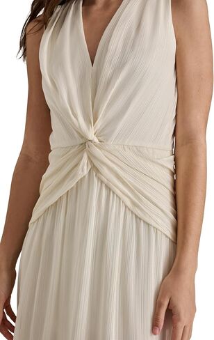 DKNY Women's V-Neck Twist Front Sleeveless Dress in Saudi Arabia