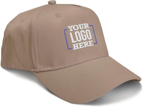GotPrint Custom Hat, Embroidered Baseball Cap, Logo or Text, Adjustable Loop Backing, 100% Cotton in Saudi Arabia