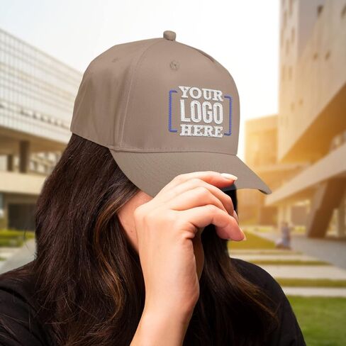 GotPrint Custom Hat, Embroidered Baseball Cap, Logo or Text, Adjustable Loop Backing, 100% Cotton in Saudi Arabia