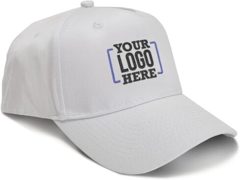 GotPrint Custom Hat, Embroidered Baseball Cap, Logo or Text, Adjustable Loop Backing, 100% Cotton in Saudi Arabia