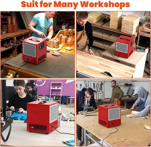 Abestorm Tabletop Aust Collector for Woodworking ، وأنظمة ترشيح الهواء المحمولة ، ومرشح هواء متحرك مع وظيفة مؤقت ، ومثالية لتجديدات أعمال المرآب وتجديدات الغرف in Kuwait