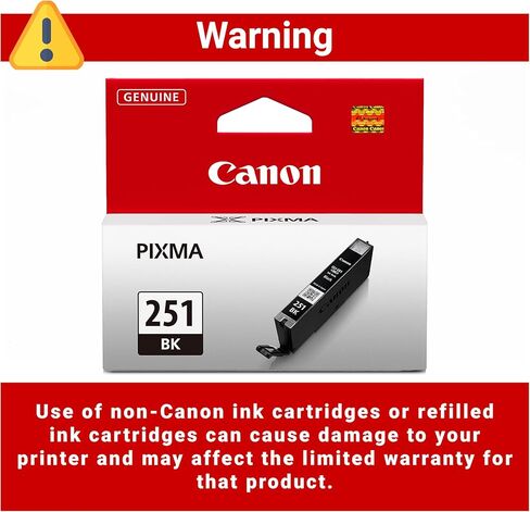 Canon CLI-251 أسود متوافق مع طابعات iP7220، iP8720، iX6820، MG5420، MG5520/MG6420، MG5620/MG6620، MG6320، MG7120، MG7520، MX922/MX722 in Saudi Arabia