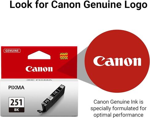 Canon CLI-251 أسود متوافق مع طابعات iP7220، iP8720، iX6820، MG5420، MG5520/MG6420، MG5620/MG6620، MG6320، MG7120، MG7520، MX922/MX722 in Saudi Arabia